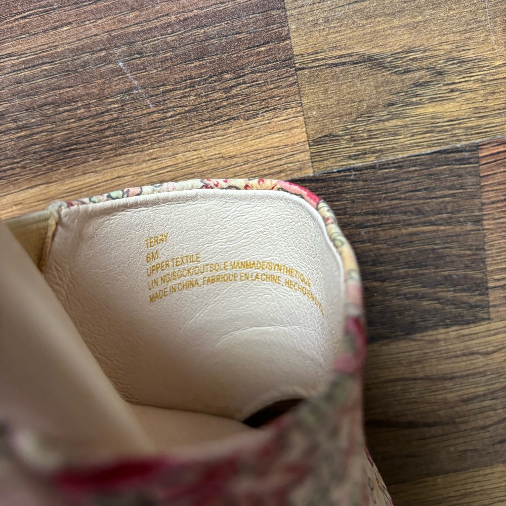 Anthropologie Matisse Terry Floral Platform Sandals Size 6 - Picture 10 of 11